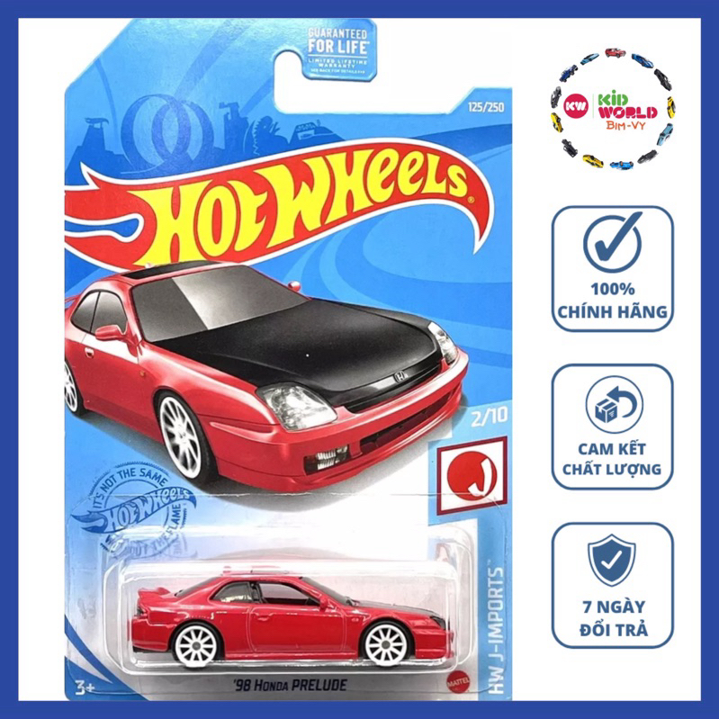 Xe mô hình Hot Wheels basic '98 Honda Prelude GTC08.