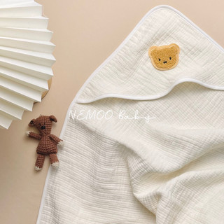  Khăn ủ bé sơ sinh vải xô Muslin chần bông khăn quấn bé NEMOO Baby 