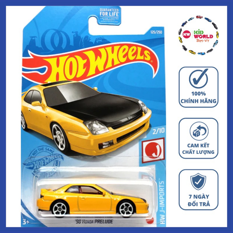 Xe mô hình Hot Wheels basic '98 Honda Prelude GTB05.