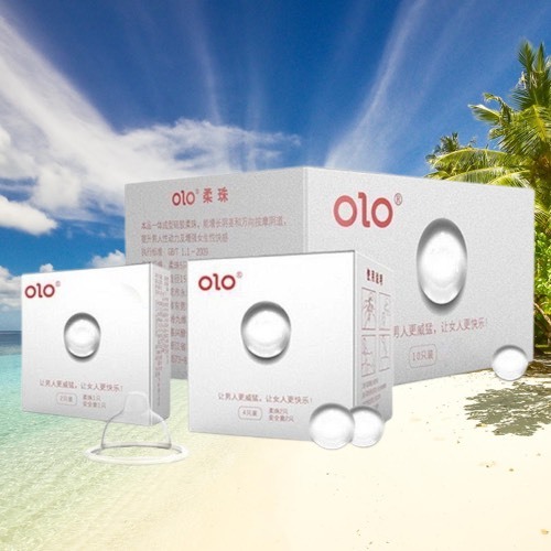 SU4 Bao cao su Bi OLO Trắng Soft Growth, mỏng, nhiều gel bôi trơn, tăng chiều dài 1,5cm