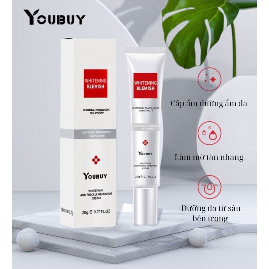Kem Dưỡng Mờ Nám YOUBUY HISSES Dưỡng Ẩm Trắng Da Mờ Nam Giảm Vết Thâm Mụn