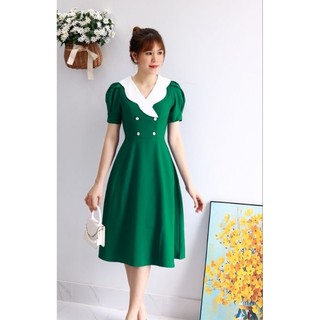 Đầm phối công sở cao cấp có túi