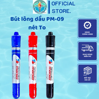 Bút lông dầu nét to không xoá được - bút đánh dấu PM-09 Nét 1,8mm