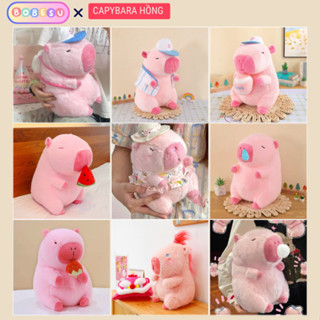 Gấu Bông Capybara Màu Hồng Capybara Hồng Đáng Yêu Cappybara Hồng Cao Cấp Chất Liệu Vải Lông Mềm Mại