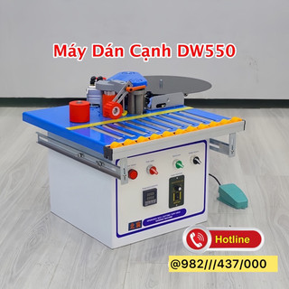 Máy dán cạnh 2 chức năng DW 550 dán và cắt chỉ khi hết ván