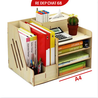 Kệ văn phòng đa năng để A4,tài liệu,có ngăn để giấy ăn tiện lợi, Kệ đựng tài liệu,giá sách để bàn