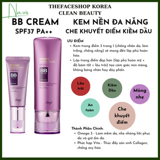 [Date 2027] Kem nền đa năng che khuyết điểm chống nắng kiềm dầu The Face Shop BB Cream Power Perfection SPF37 PA++