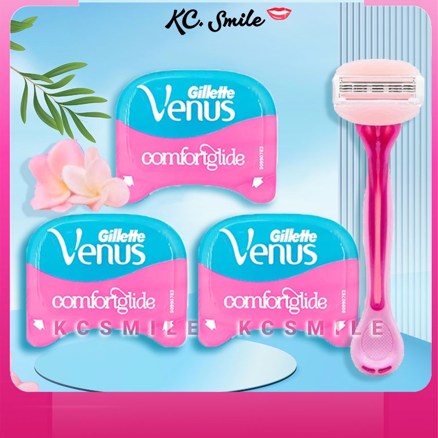 Đầu bơ thay thế dao cạo Gillette Venus comfortglide hoa trà - Dao cạo lông Body mềm mịn - Che tên