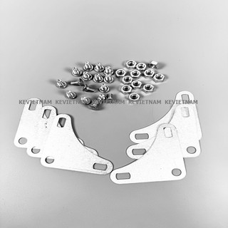 Bộ bulong ốc vít, ke góc bass sắt lắp đặt khung thanh v lỗ, kệ sắt v lỗ đa năng