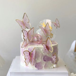 Bướm giấy trang trí bánh kem, hộp quà