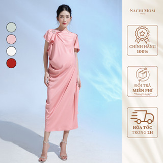 Đầm bầu sachimom - váy bầu dự tiệc cài đá rosa dress