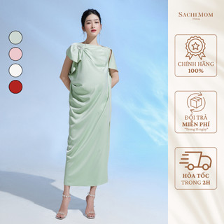 Đầm bầu sachimom - váy bầu dự tiệc cài đá rosa dress