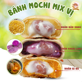 Bánh mochi khoai môn mix 3 vị không đường Chamy Food, Bánh Mochi ăn kiêng giảm cân healthy dinh dưỡng thơm ngon