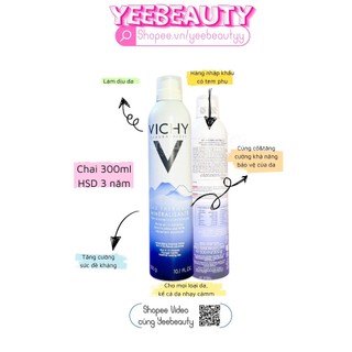 [Mã COSBAUH3 giảm 8% đơn 300K] [CHÍNH HÃNG 300ml - HÀNG CÔNG TY CÓ TEM TIẾNG VIỆT] Xịt khoáng dưỡng da Vichy 300ml