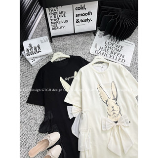 Váy nỉ thỏ đính nơ tơ