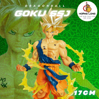 Mô hình Goku Siêu Saiyan Hiệu ứng, figure DBZ quà tặng Sưu tầm Độc đáo, trang trí PC, bàn làm việc (phụ kiện Hoàng Long)