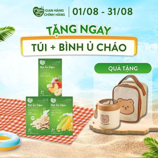 Combo khởi đầu 3 hộp bột ăn dặm Mămmy cho bé 6 tháng+: bột gạo sữa yến mạch, bột trái cây, bột sữa bắp non, 140gr/1 hộp