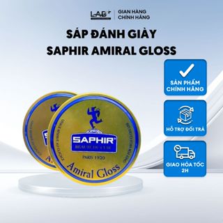  Sáp đánh bóng giày SAPHIR  AMIRAL GLOSS LAB+ 50 ML NOIR làm bóng nhanh làm sạch dễ dàng 