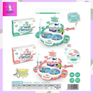 Đồ chơi câu cá cầu trượt phát nhạc cho bé dùng pin hoặc cắm điện dây usb