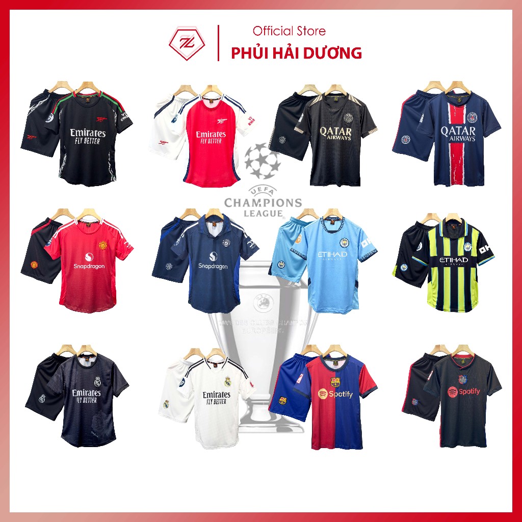Áo Đá Bóng, Đồ Đá Banh Các CLB HOT Mẫu Mới, Áo Bóng Đá, Quần Áo Đá Bóng Nam Nữ - Phủi Hải Dương Store