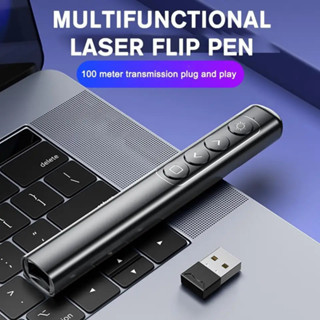 Bút thuyết trình Laser điều khiển từ xa cho trình chiếu Slide kết nối USB tầm xa 100m có sạc Type C