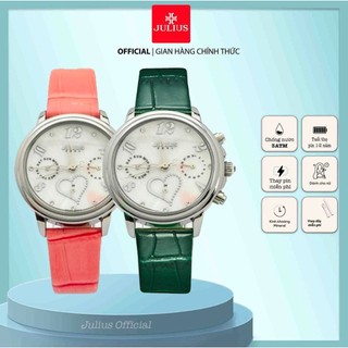 Đồng hồ nữ julius ja-844 dây da | julius official