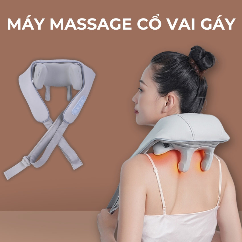 Máy Massage Cổ Vai Gáy 6D, Gối Massage Thư Giãn, Cải Thiện Sức Khỏe Tổng Thể Dành Cho Văn Phòng
