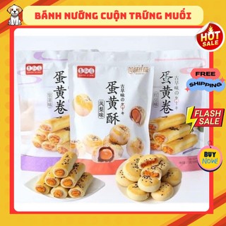 Bánh nướng cuộn trứng muối laobingdian nhiều vị thơm ngon