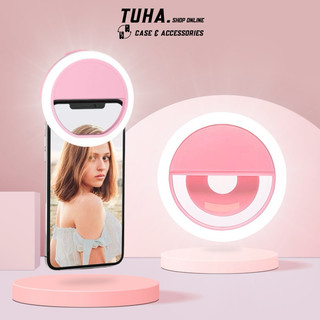 Đèn LED hỗ trợ Selfie 3 mức sáng kẹp điện thoại nhỏ gọn , tích hợp pin sạc lithium