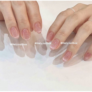 Hely.nailbox - Nailbox mắt mèo hồng thạch trong basic bling bling
