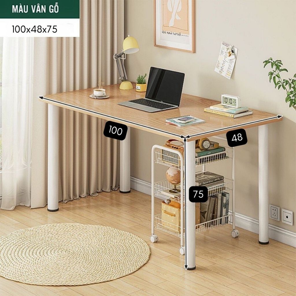 Bàn học bàn làm việc thiết kế gaming hiện đại, nhẹ nhàng cho các bạn nữ chân trụ tròn hiện đại ND77 | BigBuy360 - bigbuy360.vn