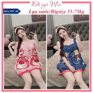  Đồ bộ 2 dây cánh tiên - Đồ bộ đồ ngủ 2 dây mặc nhà nữ size lớn dễ thương