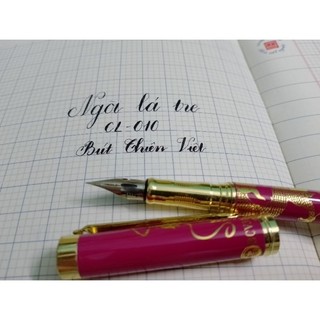 Combo bút máy ngòi lá tre cl010 + mực Pilot đỏ ( viết máy ngòi lá tre )