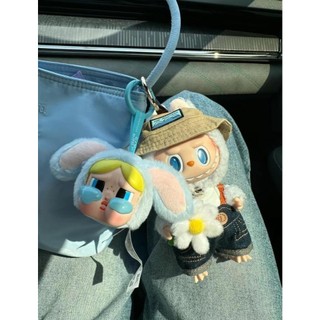 Móc khóa những cô gái siêu nhân crybaby x powerpuff girls vinyl plush doll kết hợp cùng labubu macarons