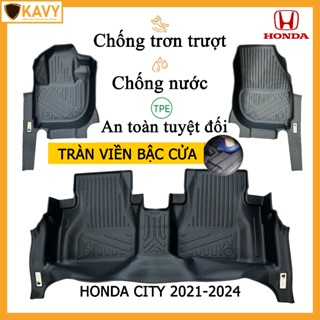 Thảm lót sàn ô tô Honda City 2021-2025 chất liệu TPE cao cấp chống trơn trượt, không mùi vừa form xe