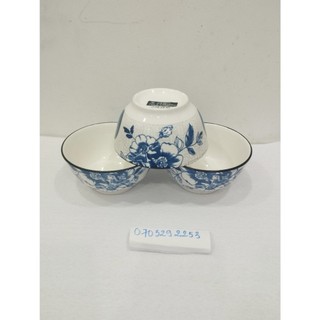 Combo 10 chén sứ trắng /6 chén sứ ăn cơm 11cm, chén cơm sala hoa văn chữ phúc 11.5cm