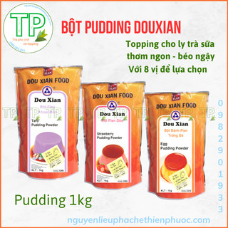 Bột pudding DouXian gói 50g - 8 mùi vị thơm ngon, dai mềm mịn, dễ nấu