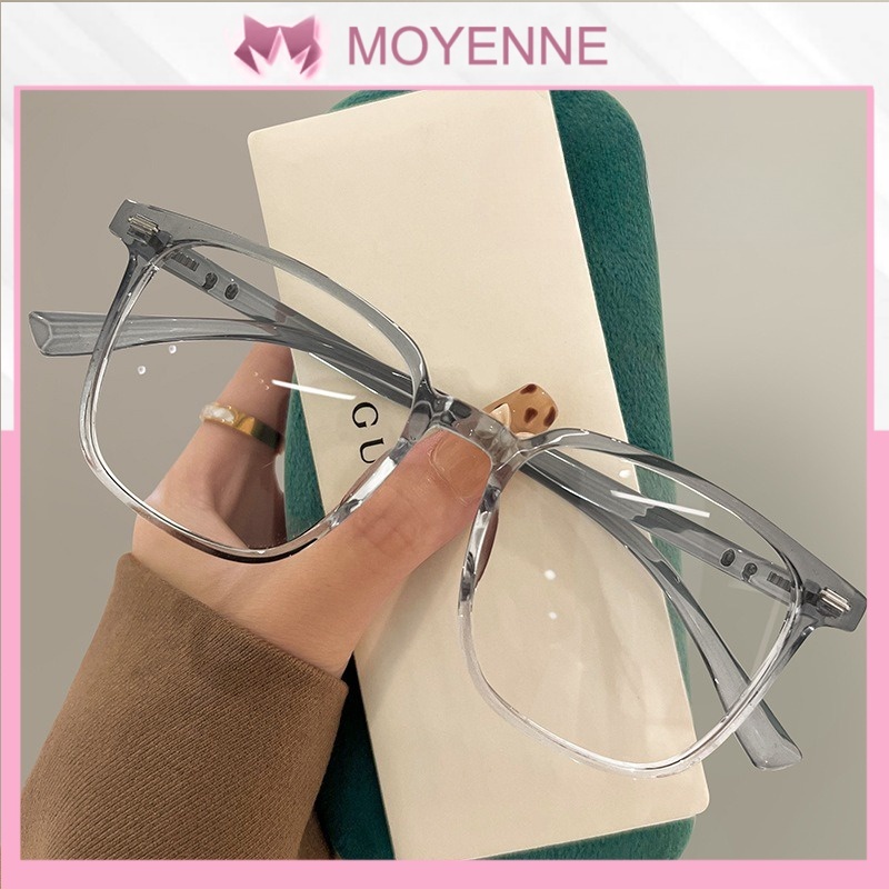 Kính chống ánh sáng xanh mới, trong suốt, siêu trong, gradient, gọng kính vuông, tạo tác không trang điểm, đa năng