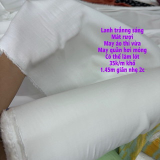 Vải Lanh Lót - Vải Lót mỏng làm lót -100 cotton - Mát mịn mềm mượt