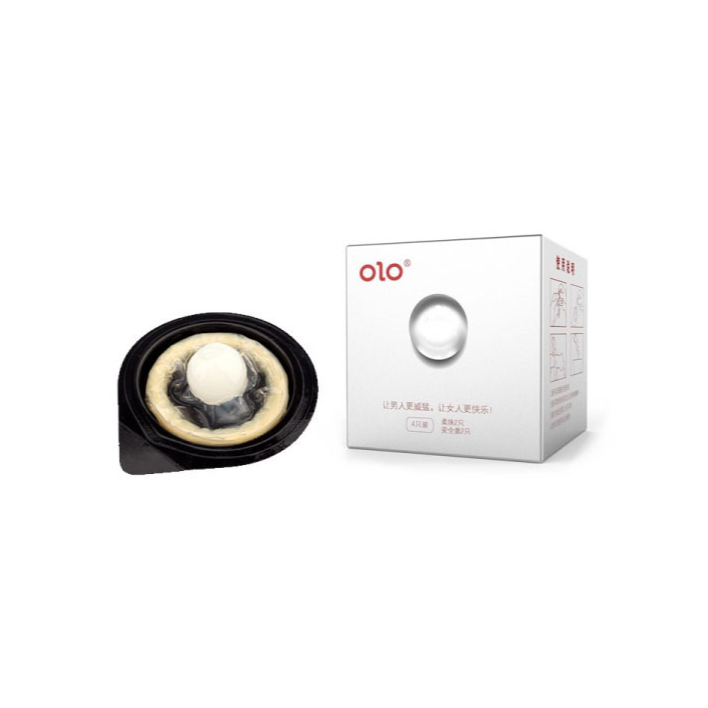 Bao Cao Su Olo Growth Trắng, Bcs Bi Silicon Tăng Chiều Dài 1.5cm, Size 52mm Ôm Vừa Vặn, Nhiều Gel