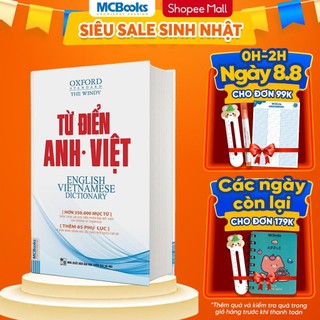 Sách - Từ Điển Anh VIệt Phiên Bản Bìa Mềm Màu Trắng - Giải Nghĩa Đầy Đủ Ví Dụ Phong Phú