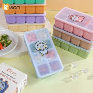 Khay Trữ Đông Misan 8 Ô Hộp Trữ Đông Đồ Ăn Dặm Có Nắp Đậy Chống Trào Tạo Hình Ngộ Nghĩnh NiceBaby