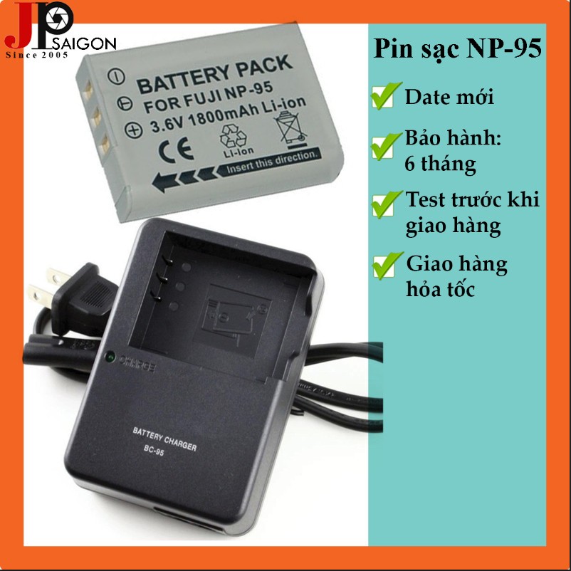 Pin sạc thay thế cho máy ảnh Fujifilm NP-95