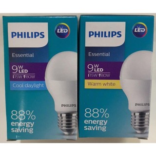 Combo 2 bóng đèn led bulb philips 9w/11w essential e27 - hàng chính hãng
