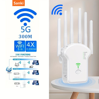  Kích Sóng Wifi 6 Râu Ăng Ten Phát Xuyên Tường Chuẩn N 300M Bộ Kích Sóng Wifi Thu Phát Mở Rộng Sóng 