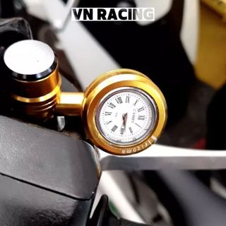 Đồng hồ chân gương xe máy, đồng hồ kiểng gắn chân kính xe máy thời trang kèm ốc chụp chân gương