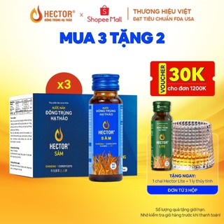 Combo 3 hộp Nước uống Đông Trùng Hạ Thảo Hector Sâm