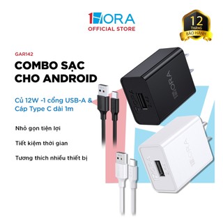 Bộ Sạc Nhanh 1HORA 12W với Củ sạc & Cáp sạc dài 1m - GAR142/143/124