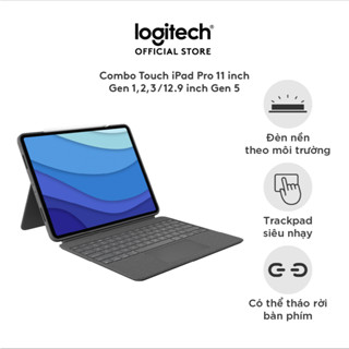 Bao da case iPad kèm bàn phím Logitech Combo Touch dành cho iPad Pro 11 và 12.9 inch - Có trackpad