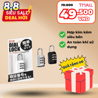Ổ khoá số vali mini T MALL Nhật Bản 3 số cao cấp bảo vệ hành lý tiện lợi mang theo du lịch